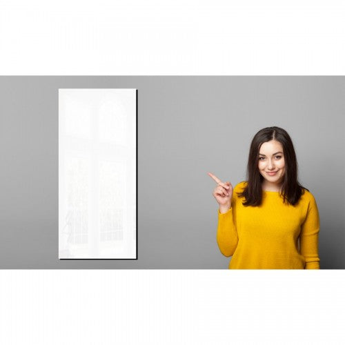 Ecaros 1000 Watt wit glazen infraroodpaneel - zijaanzicht