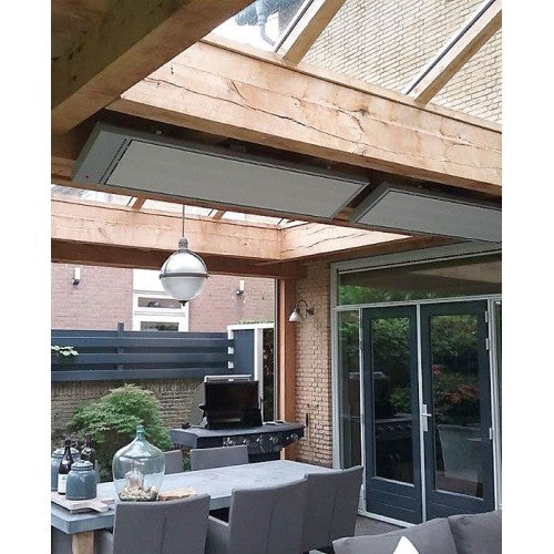 ECOSUN HEATSTRIP 1800W antraciet infraroodverwarmer - installatie buiten