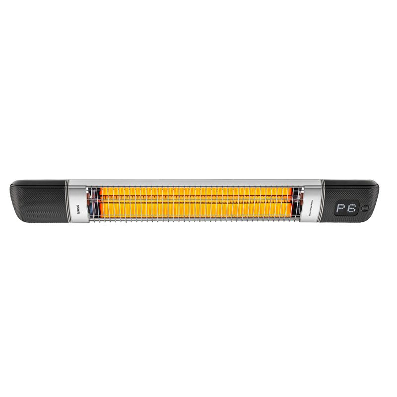 LXV Smart 2500 Watt zwart muurmodel infraroodverwarmer - vooraanzicht