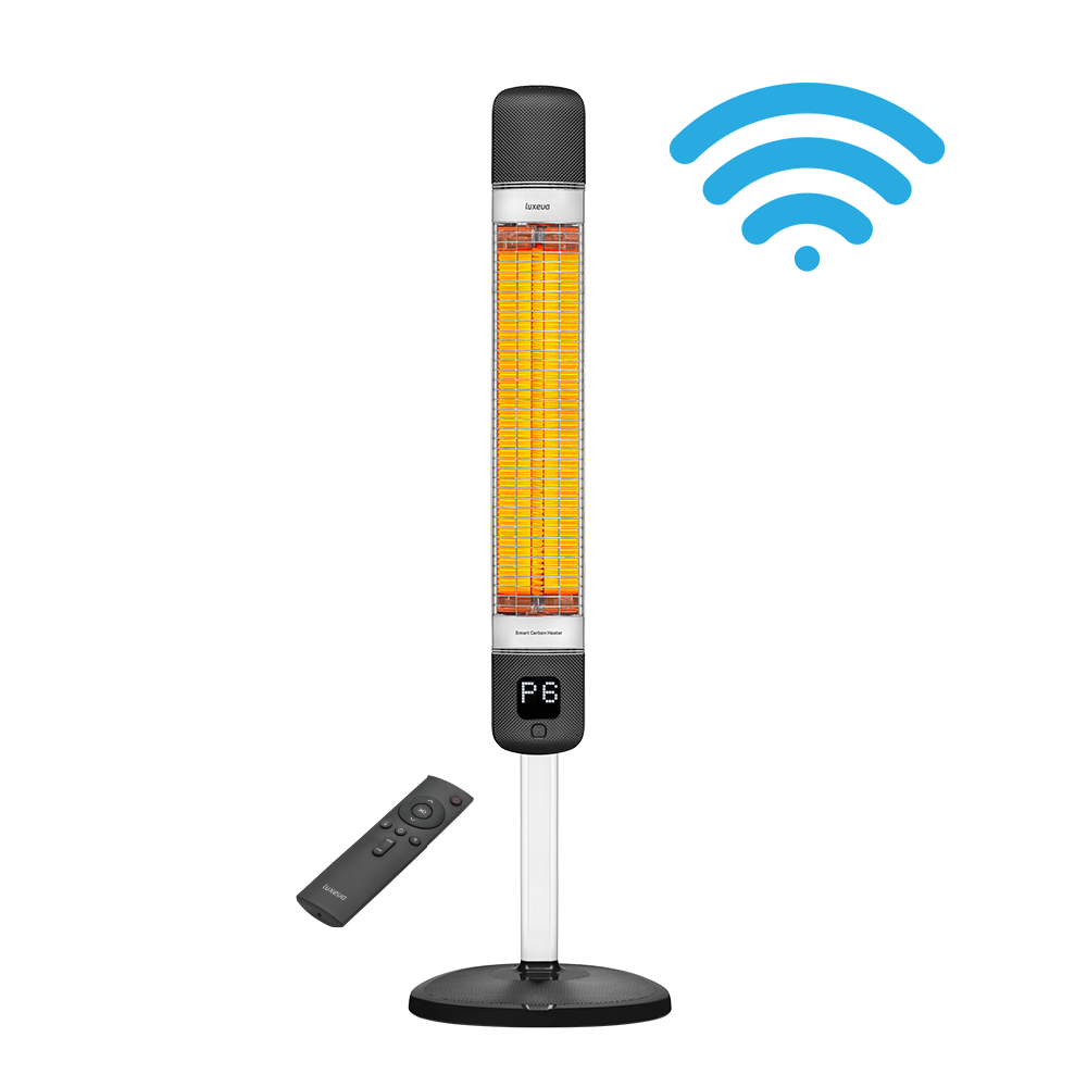 LXV Smart 2500 Watt zwart vloermodel infraroodverwarmer - productfoto
