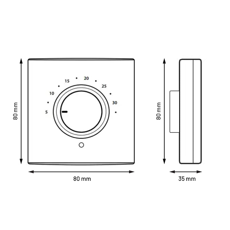 Salus ERT20TX draadloze analoge thermostaat
