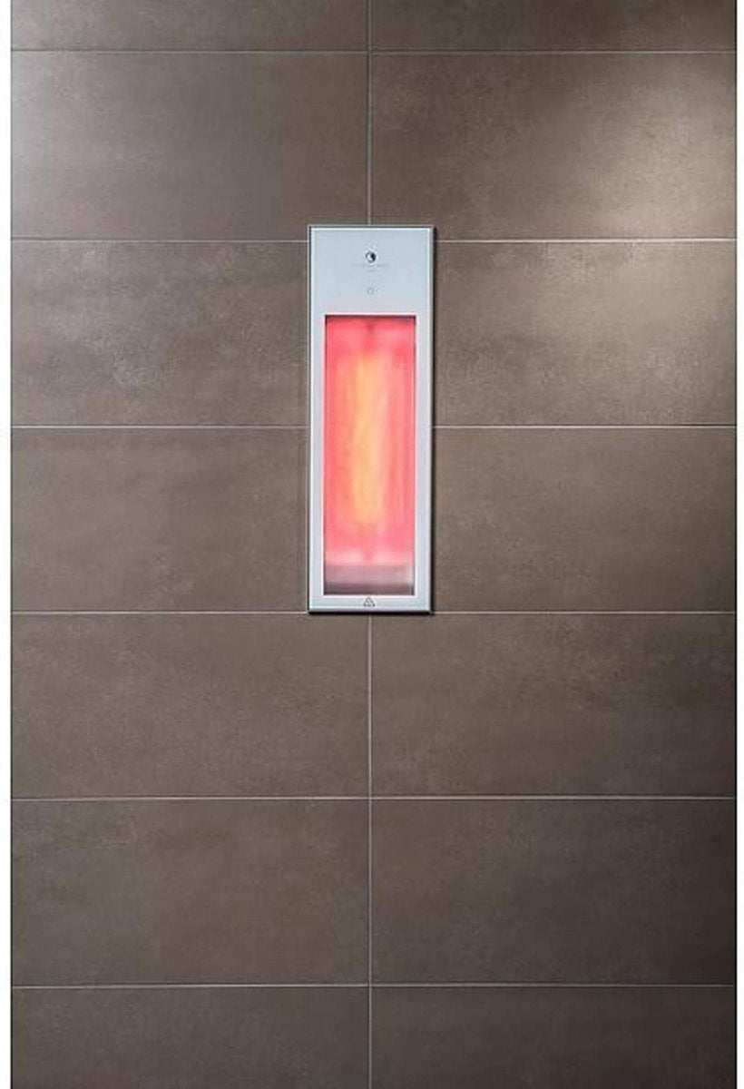 Sunshower Pure kortgolvig infrarood douchepaneel detail voor badkamer en wellness
