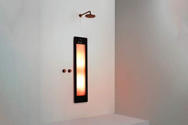 Sunshower ONE/M 2000W zwart infrarood douchepaneel voor badkamer en wellness