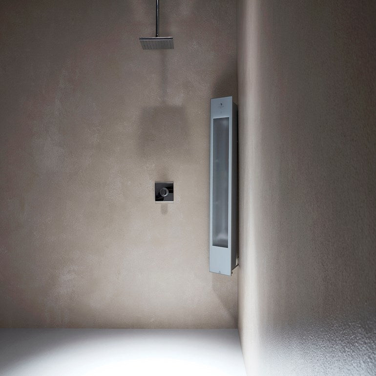 Sunshower Solo 1550W infrarood douchepaneel detail opbouwinstallatie douchehoek