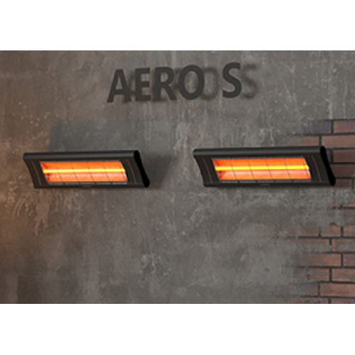 Veito Aero S 2500W infrarood terrasverwarmer op terras