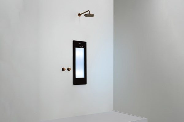 Sunshower PLUS/S 1000W zwart infrarood en UV douchepaneel voor badkamer en wellness