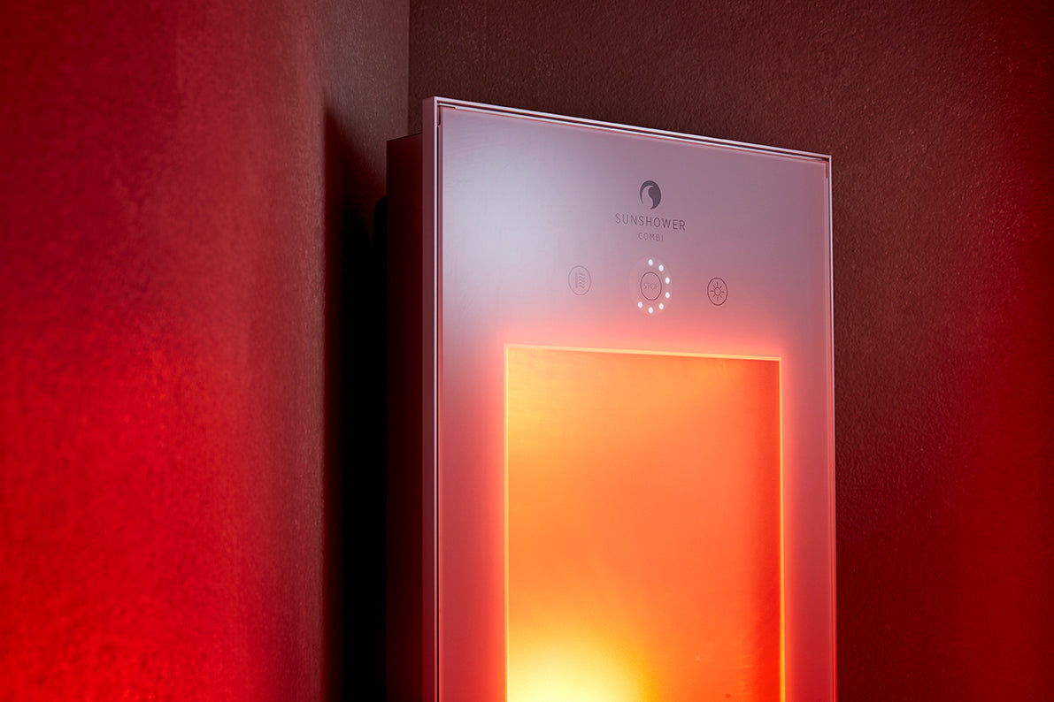 Sunshower Combi infrarood & UV douchepaneel lifestyle badkamer wellness