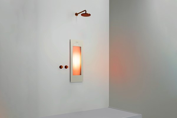 Sunshower ONE/S 1000W zandwit infrarood douchepaneel voor badkamer en wellness