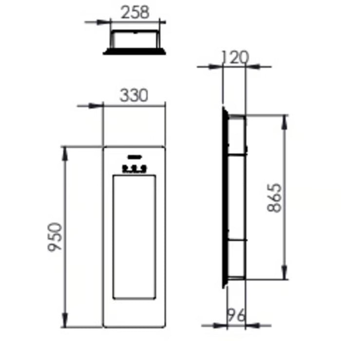 Sunshower ONE/S 1000W infrarood douchepaneel installatie voor badkamer en wellness